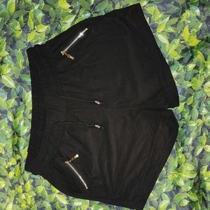 LA12ST size large stretch black dress shorts gold zipper